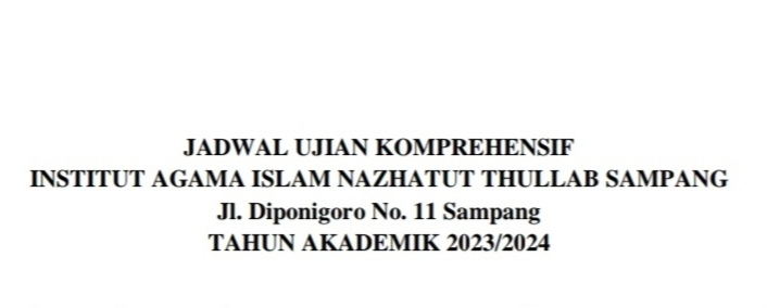 JADWAL UJIAN KOMPREHENSIF 2024